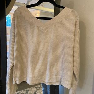 Waffle knit long sleeve